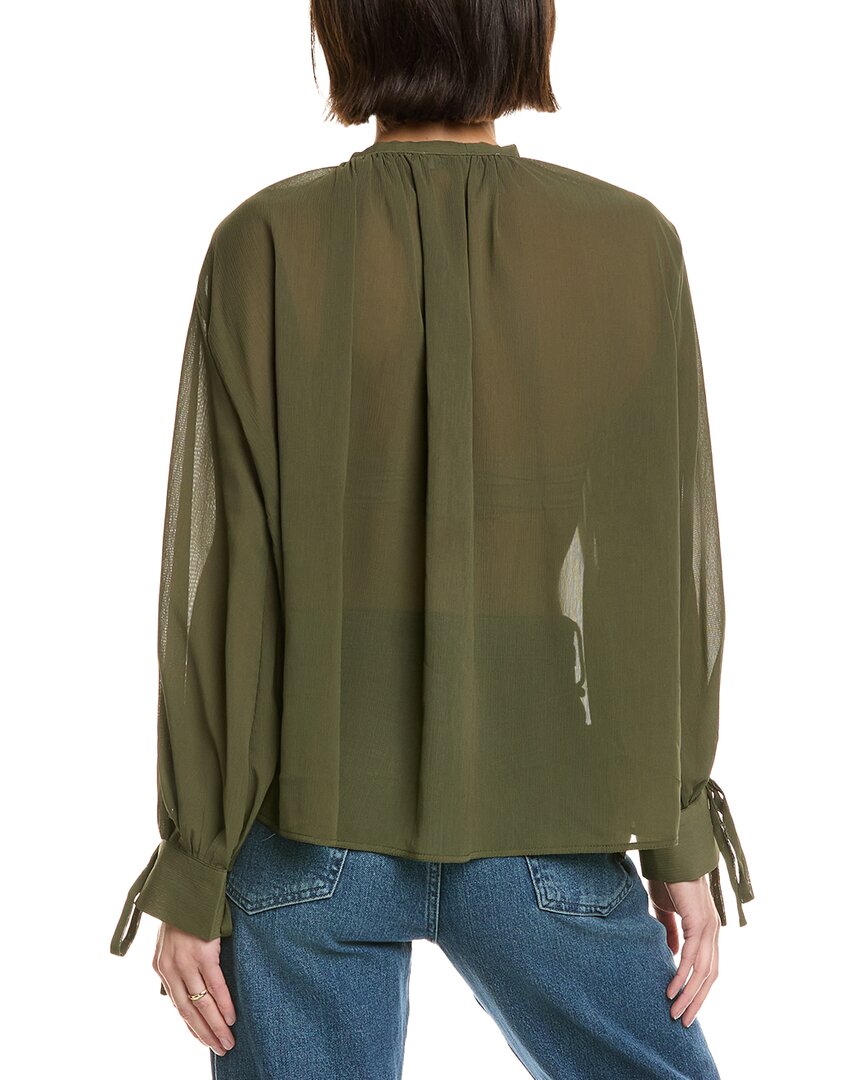 Femme Society Tie Cuff Peasant Top