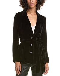 Bella Dahl Bella Dahl Velvet Silk-Blend Belted Blazer