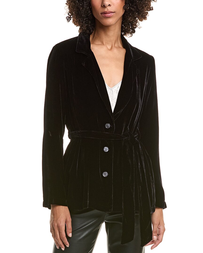 Bella Dahl Bella Dahl Velvet Silk-Blend Belted Blazer