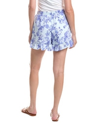 CeCe Cece Ruffle Cuff Pull-On Linen-Blend Short