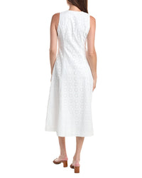 CeCe Cece V-Neck Midi Button Down Midi Dress