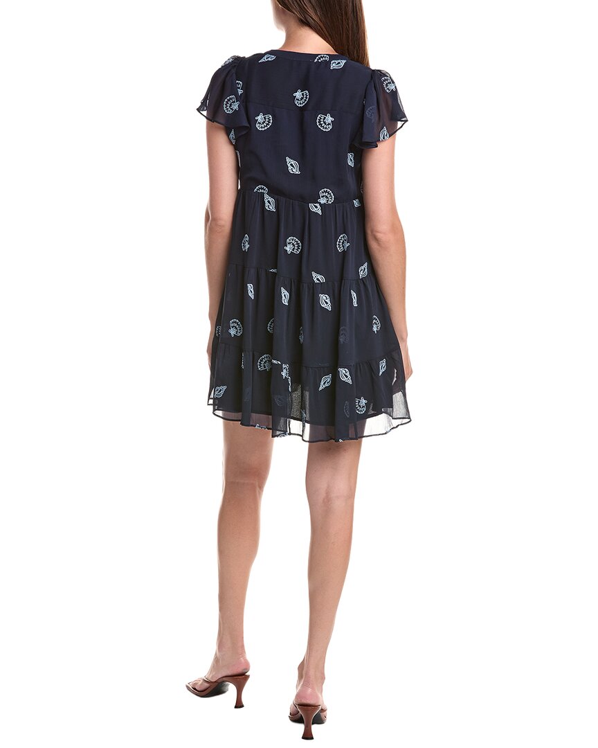 CeCe Cece Embroidered V-Neck Mini Dress