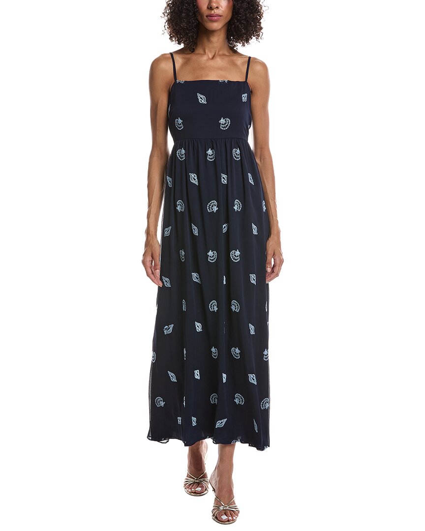 CeCe Cece Spaghetti Strap Square Neck Midi Dress