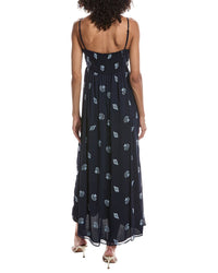 CeCe Cece Spaghetti Strap Square Neck Midi Dress