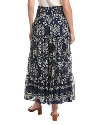 CeCe Cece Tiered Smock Waist Maxi Skirt