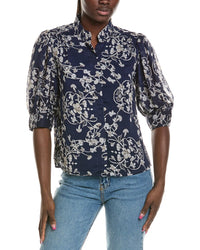 CeCe Cece Open Collar Top