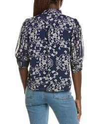 CeCe Cece Open Collar Top