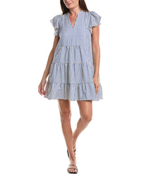 CeCe Cece Ruffle Tiered Seersucker Mini Dress