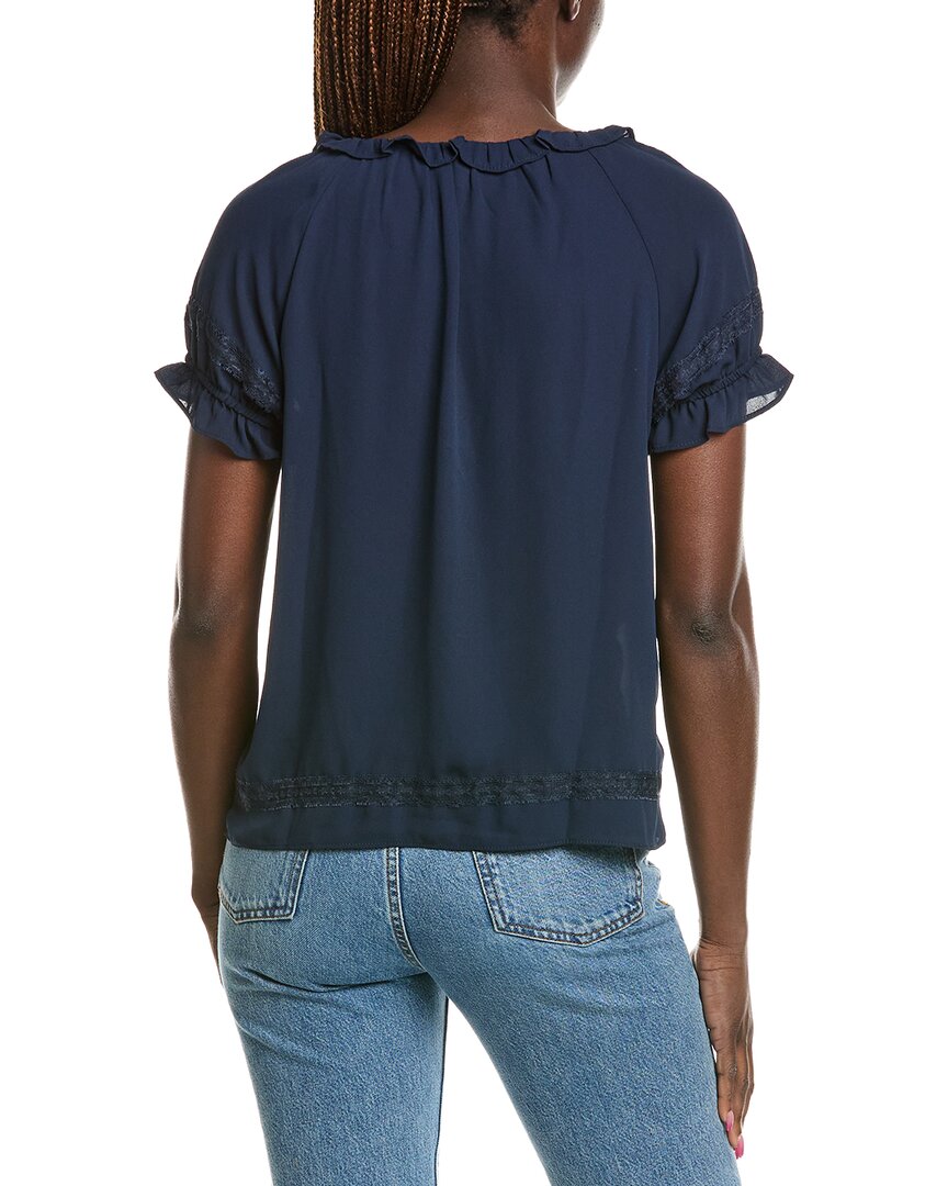 CeCe Cece Wide Ruffle Button Front Shirt