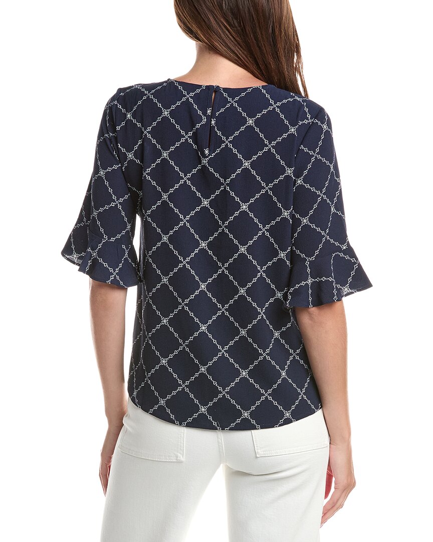 CeCe Cece Ruff Cuff Bubble Crepe Blouse
