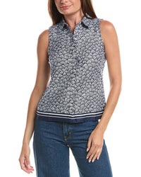 CeCe Cece Button Down Collared Top