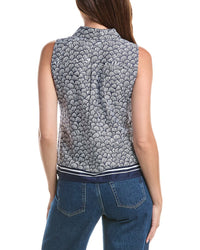 CeCe Cece Button Down Collared Top