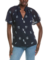 CeCe Cece Embroidered Raglan Top