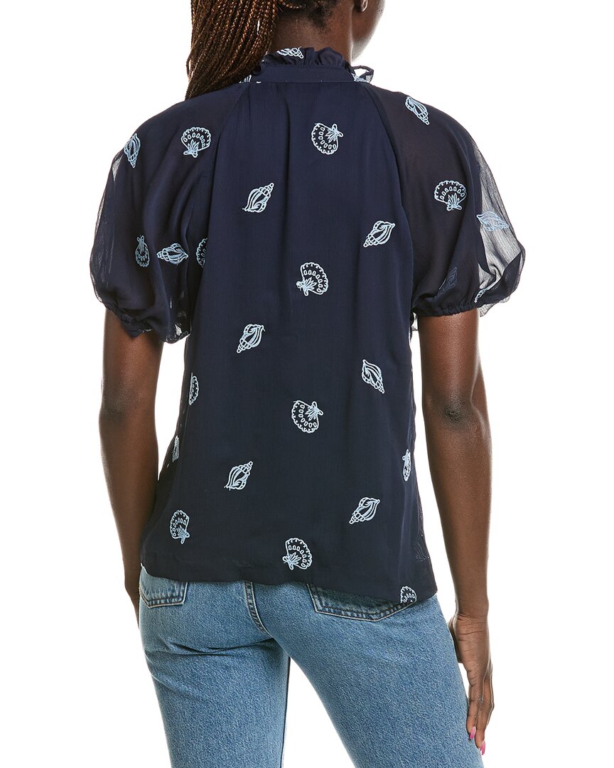 CeCe Cece Embroidered Raglan Top