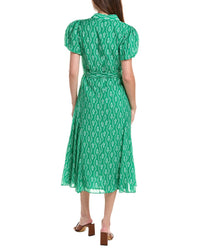 CeCe Cece Puff Sleeve Midi Shirtdress