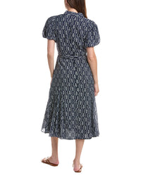 CeCe Cece Puff Sleeve Midi Shirtdress