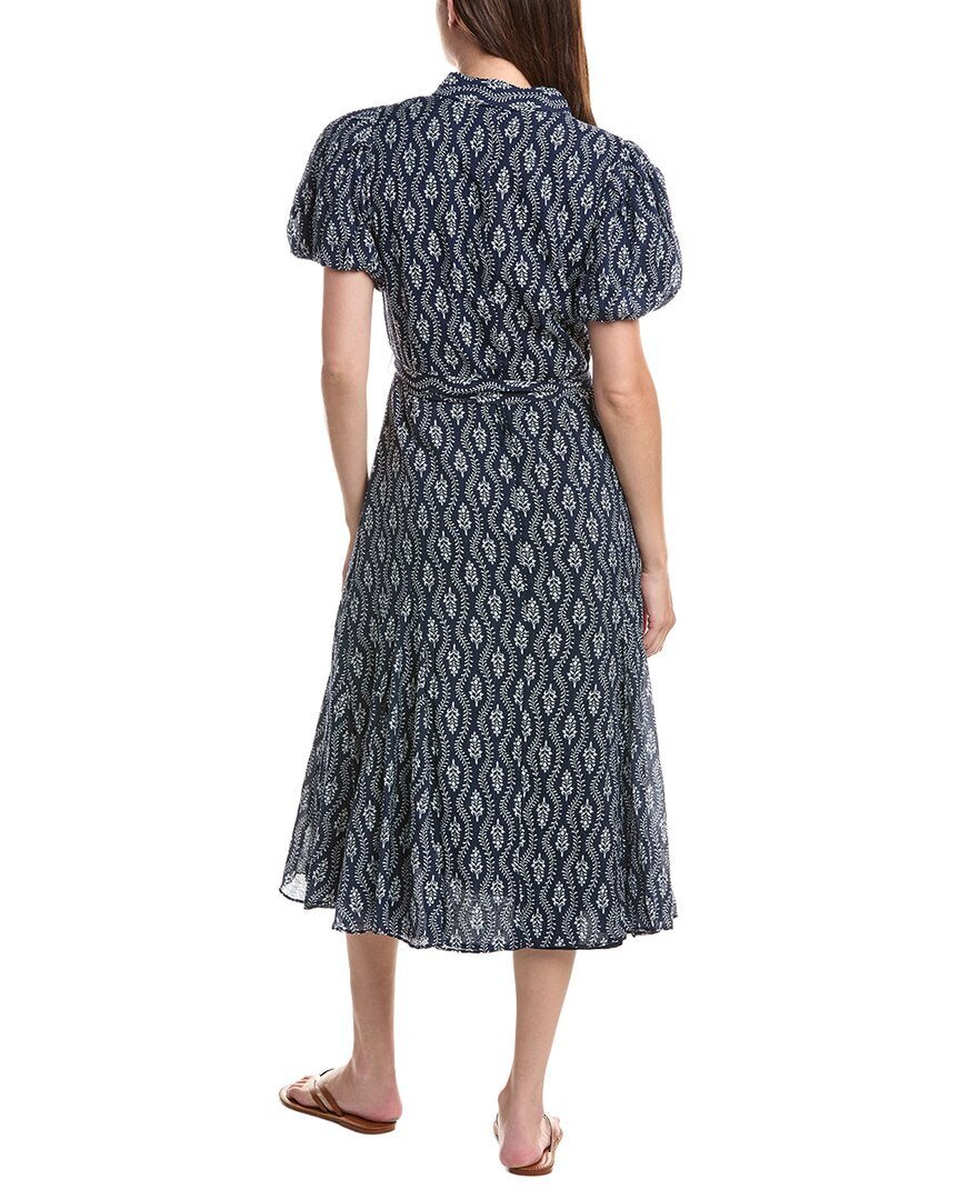 CeCe Cece Puff Sleeve Midi Shirtdress
