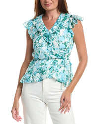 CeCe Cece Ruffle Wrap Top