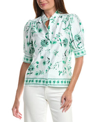 CeCe Cece Open Collar Top