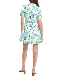 CeCe Cece Tie Waist Mini Shirtdress