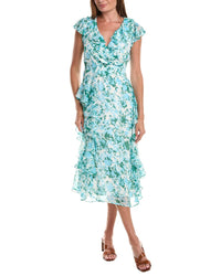 CeCe Cece Ruffle Wrap Midi Dress