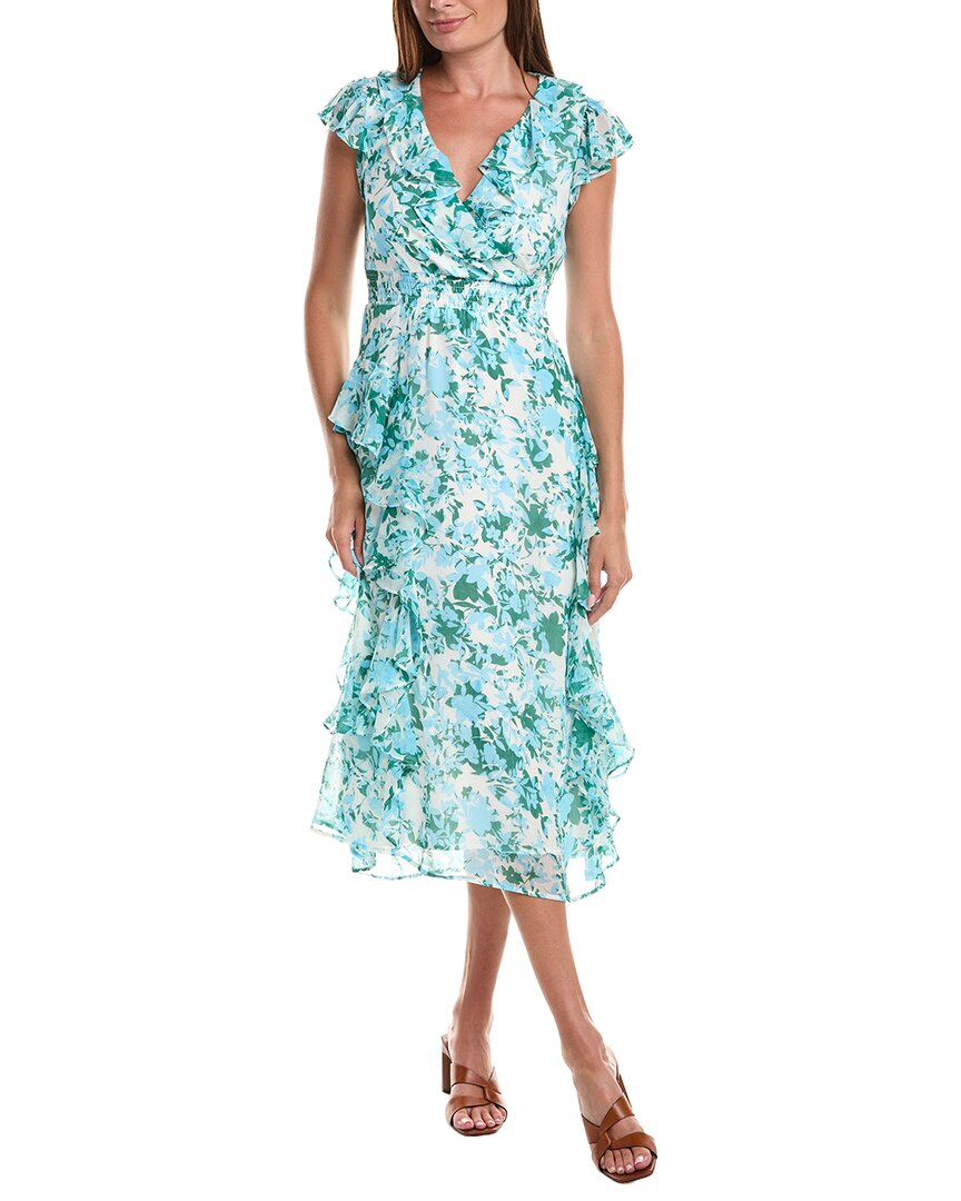 CeCe Cece Ruffle Wrap Midi Dress