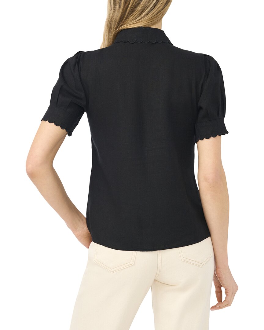CeCe Cece Linen-Blend Woven Top