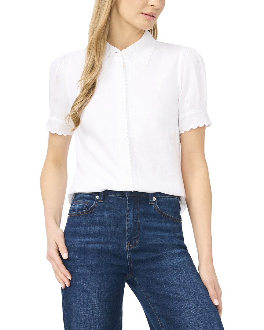 CeCe Cece Linen-Blend Woven Top