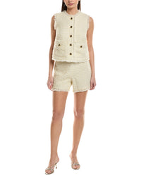 Sail To Sable 2Pc Tweed Wool-Blend Top & Short Set