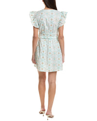 Sail To Sable V-Neck Flutter Sleeve Mini Dress