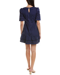 Sail To Sable V-Neck Puff Sleeve Dress