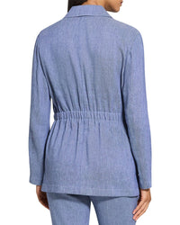 Theory Cinch Linen-Blend Patch Jacket