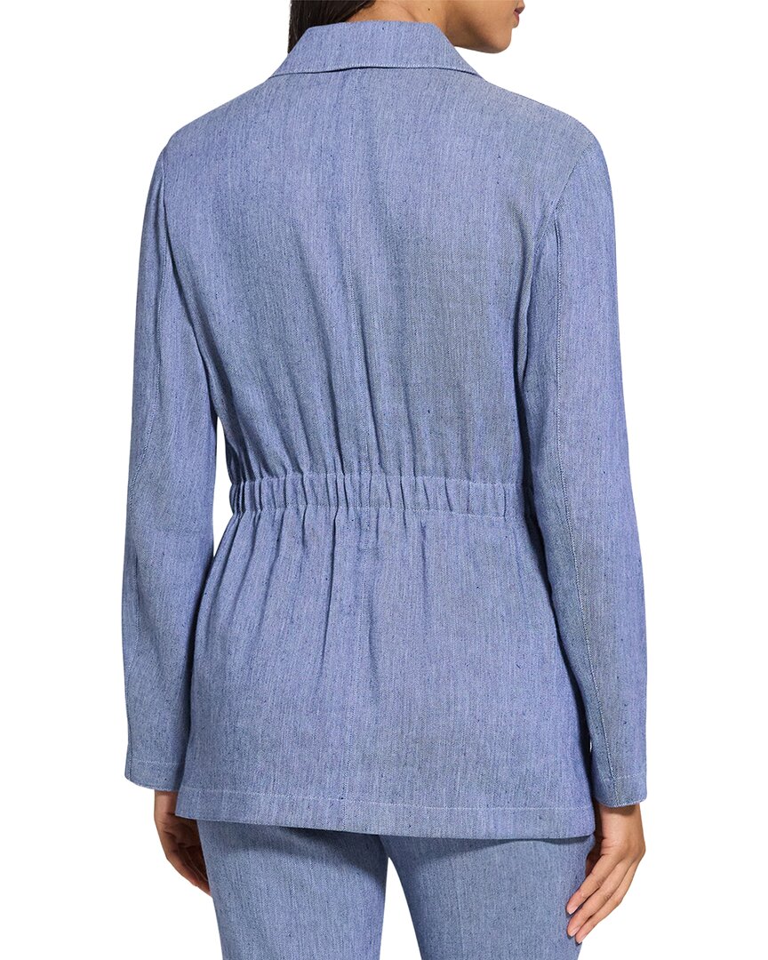 Theory Cinch Linen-Blend Patch Jacket