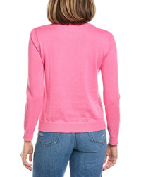 Hannah Rose Pineapple Intarsia Cashmere-Blend Sweater