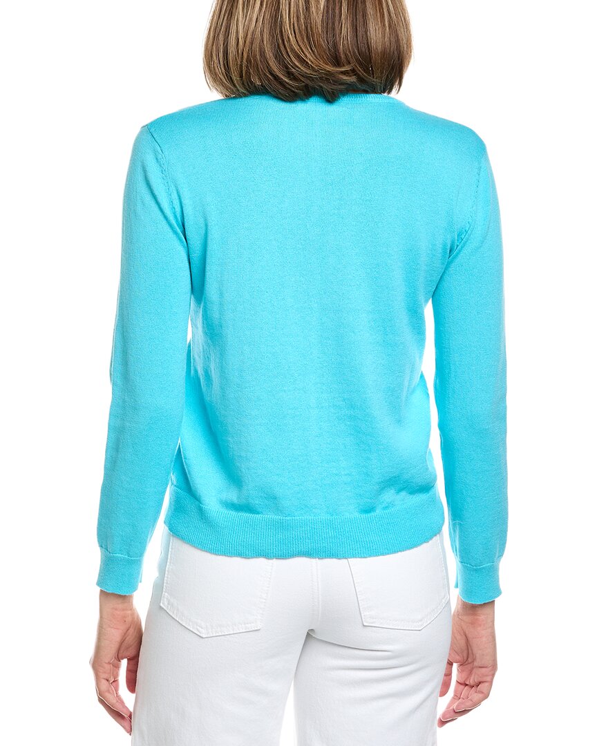 Hannah Rose Pineapple Intarsia Cashmere-Blend Sweater
