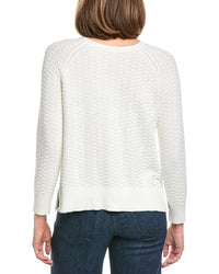 Hannah Rose Button Arrow Stitch Reversible Cashmere-Blend Cardigan