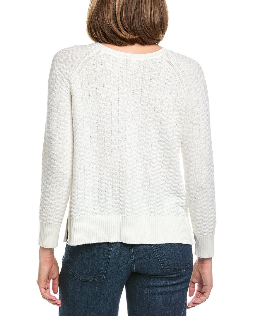 Hannah Rose Button Arrow Stitch Reversible Cashmere-Blend Cardigan