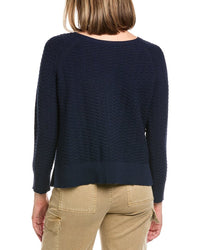 Hannah Rose Button Arrow Stitch Reversible Cashmere-Blend Cardigan