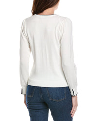 Hannah Rose Pearl Button Trimmed Cashmere-Blend Cardigan