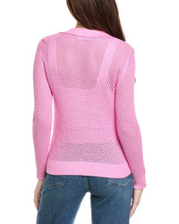 Hannah Rose Arwen Textured Polo Collar Cashmere-Blend Sweater
