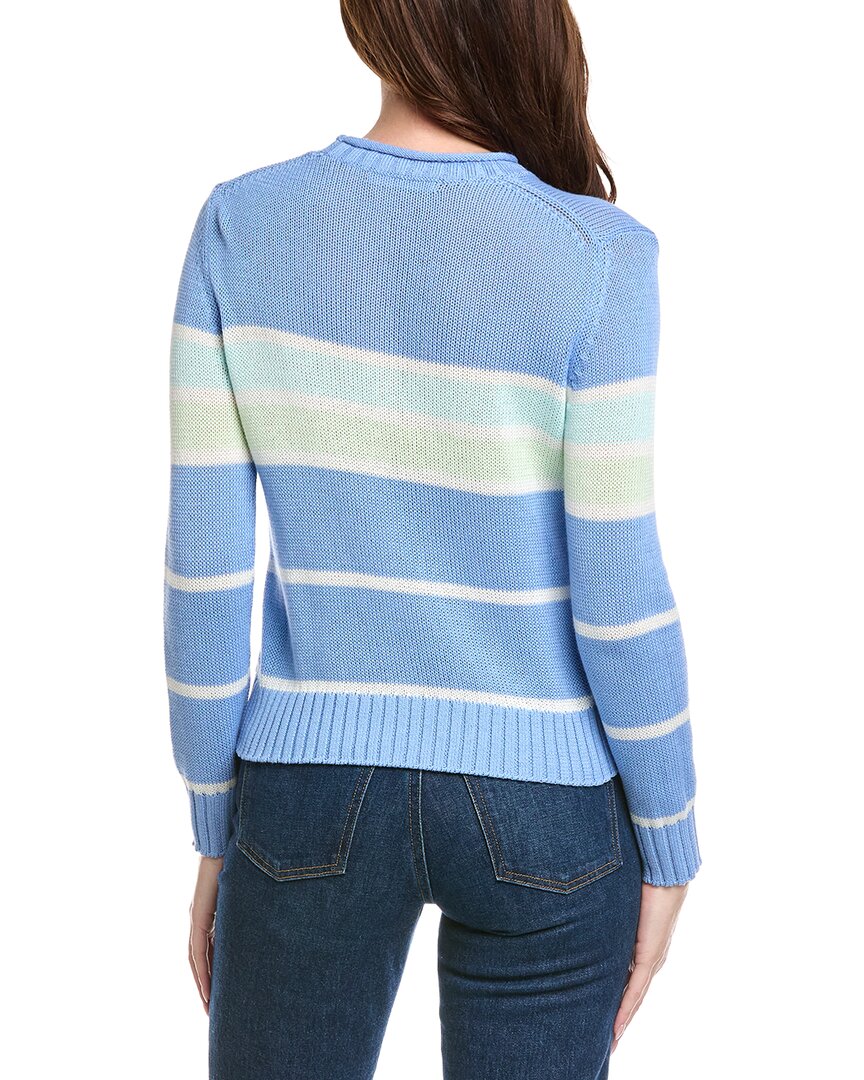 Hannah Rose Tessa Colorful Stripe Cashmere-Blend Sweater