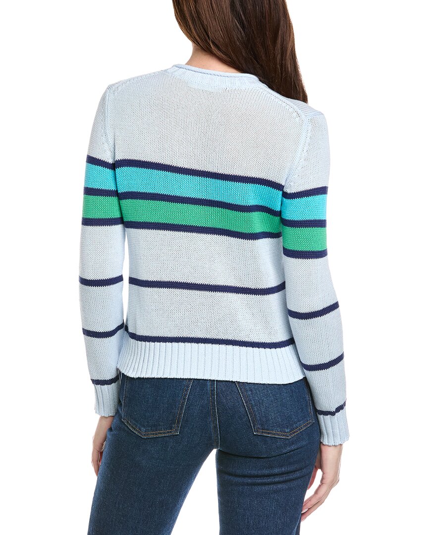 Hannah Rose Tessa Colorful Stripe Cashmere-Blend Sweater