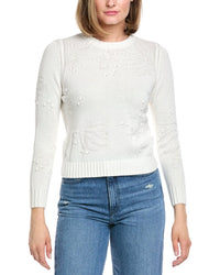 Hannah Rose Rosalind Flower & Bobble Cashmere-Blend Sweater