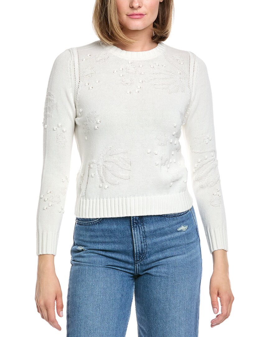 Hannah Rose Rosalind Flower & Bobble Cashmere-Blend Sweater