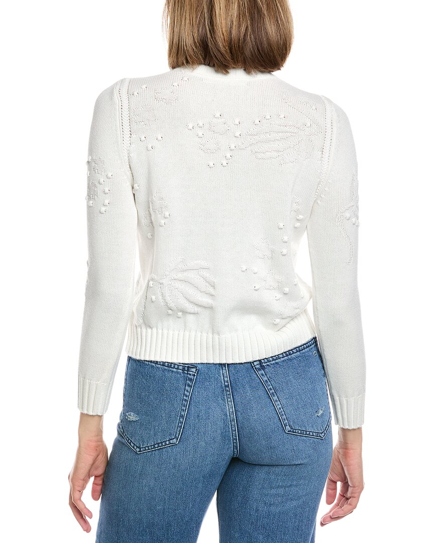 Hannah Rose Rosalind Flower & Bobble Cashmere-Blend Sweater