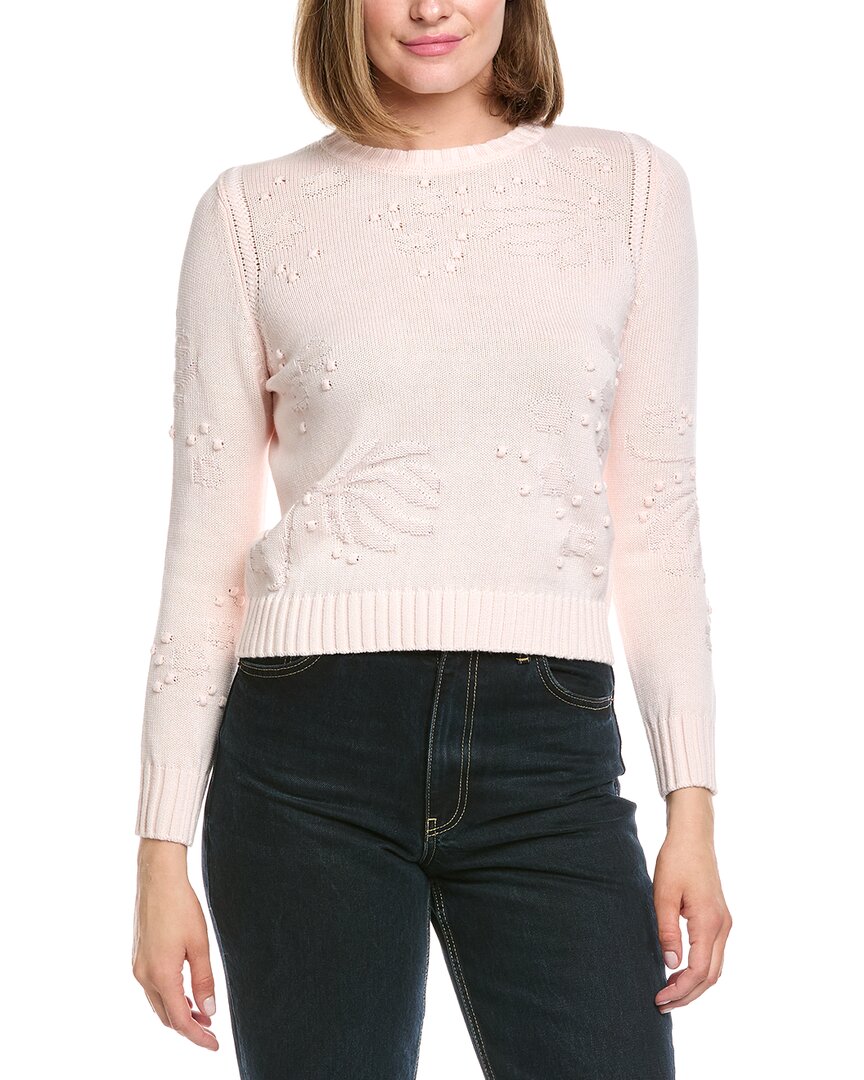 Hannah Rose Rosalind Flower & Bobble Cashmere-Blend Sweater