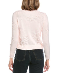 Hannah Rose Rosalind Flower & Bobble Cashmere-Blend Sweater
