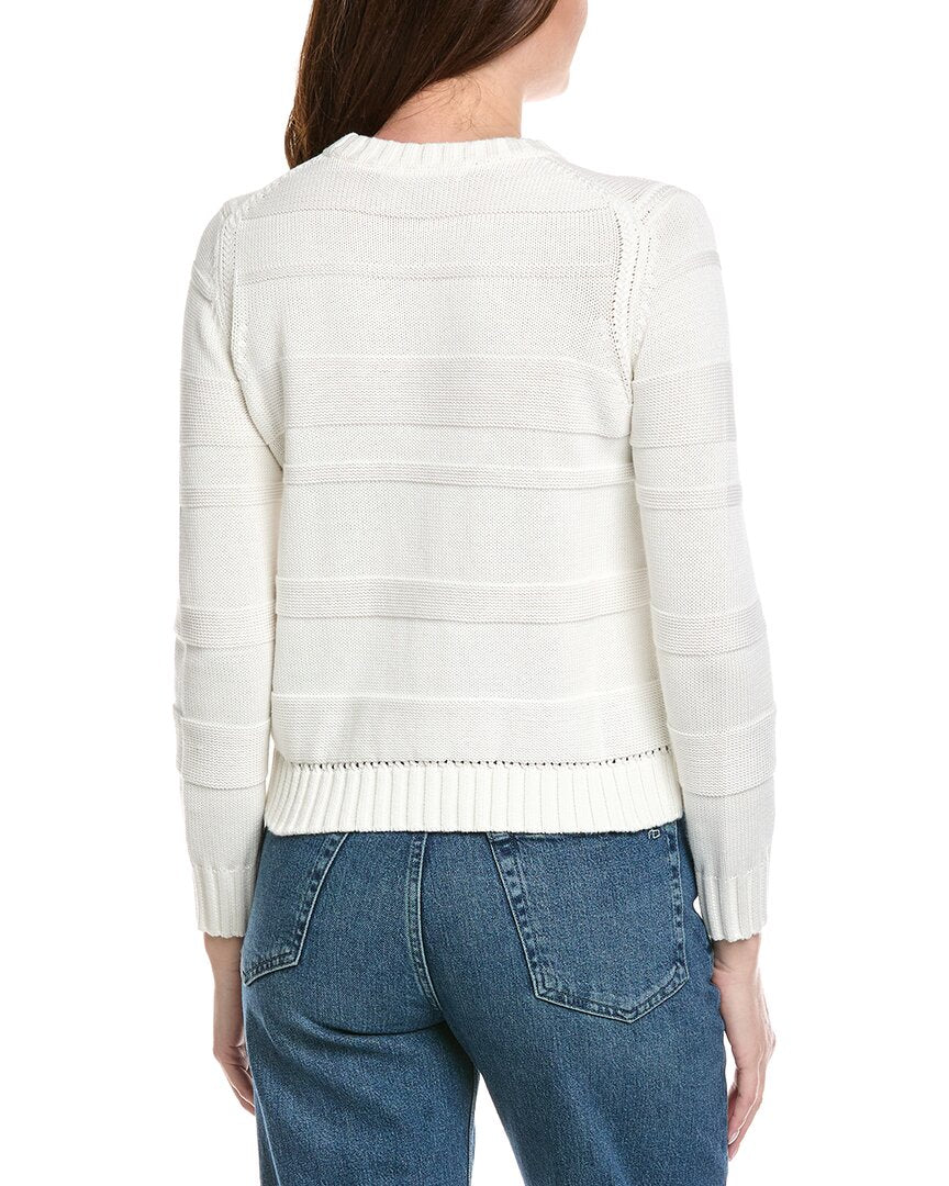 Hannah Rose Jessie Textured Stripe Pullover