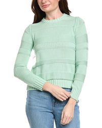 Hannah Rose Jessie Textured Stripe Pullover