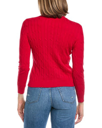 Hannah Rose Lobster Cable Cashmere-Blend Sweater